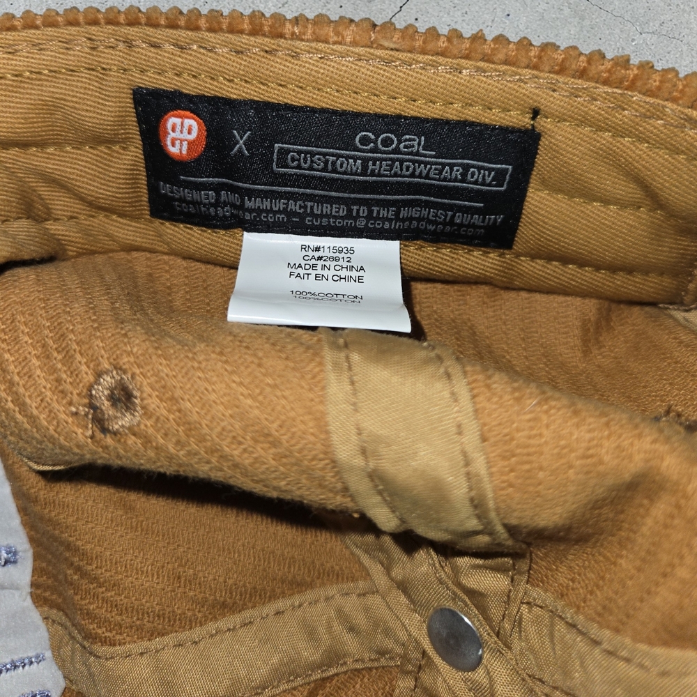 Coal Custom Headwear Tan Corduroy Cap